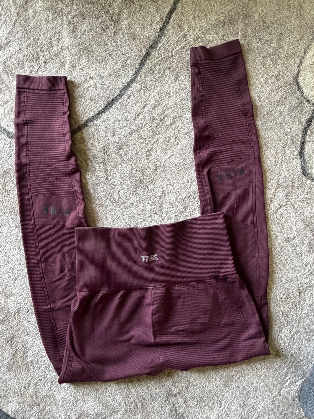 PINK Victoria's Secret High-Waist Seamless Leggings in Plum/Merlot